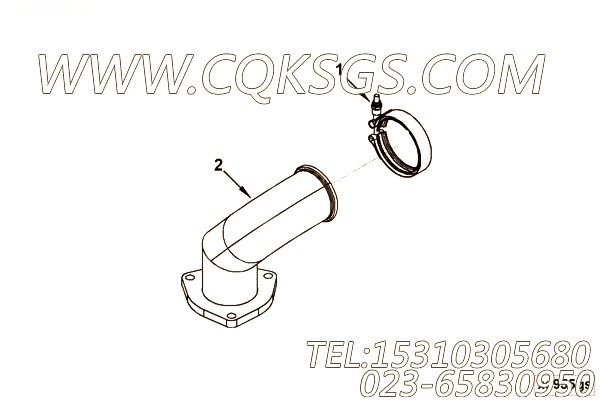 【至五型带箍】康明斯CUMMINS柴油机的3935338 至五型带箍