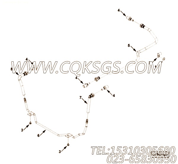 【CPR水出口管】康明斯CUMMINS柴油机的5259212 CPR水出口管