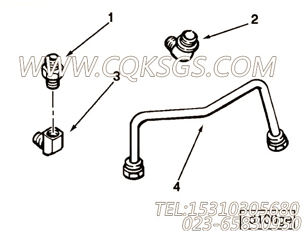 【CPR水出口管】康明斯CUMMINS柴油机的3063560 CPR水出口管