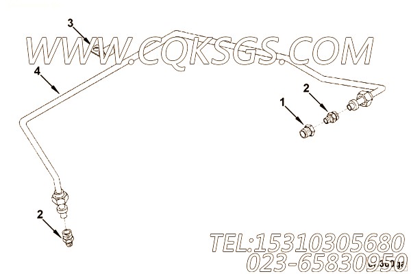 【CPR水出口管】康明斯CUMMINS柴油机的213991 CPR水出口管