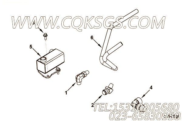 【空气管】康明斯CUMMINS柴油机的4934610 空气管