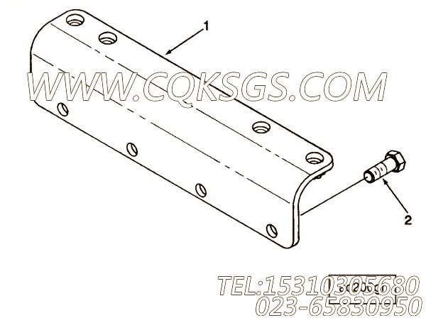 【空气净化器支架】康明斯CUMMINS柴油机的3076716 空气净化器支架