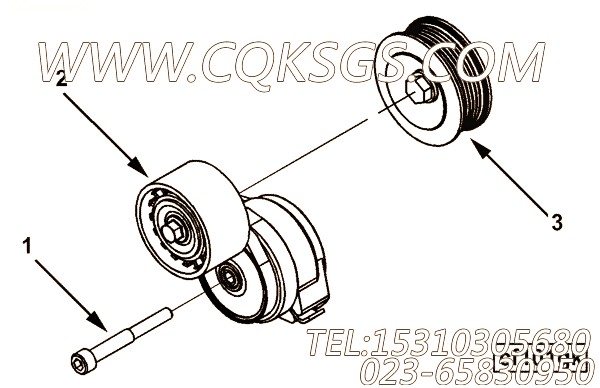 【皮带张紧轮】康明斯CUMMINS柴油机的2891940 皮带张紧轮