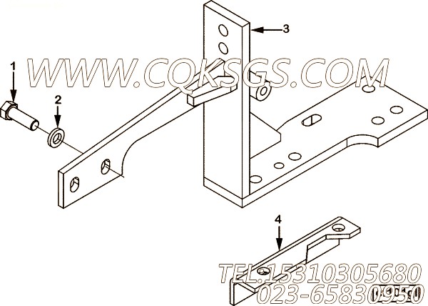 【空气压缩机托架】康明斯CUMMINS柴油机的4084780 空气压缩机托架