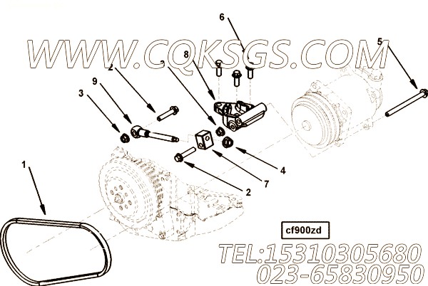 【调节连杆】康明斯CUMMINS柴油机的3944795 调节连杆