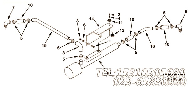 【Tube, Water Transfer】康明斯CUMMINS柴油机的3064653 Tube, Water Transfer