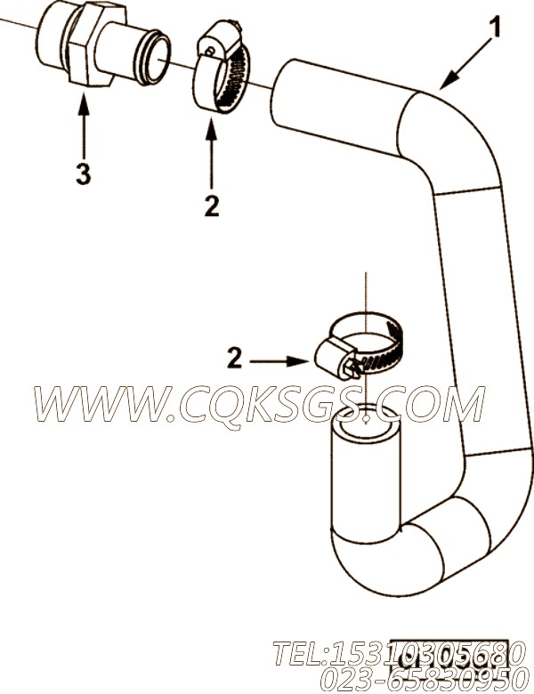 【模压管】康明斯CUMMINS柴油机的3684318 模压管
