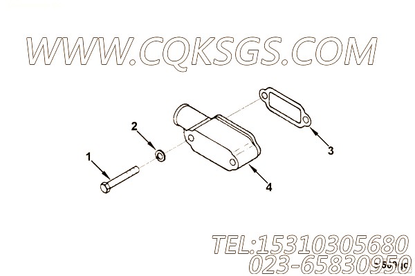 【Connection, Compr Air In】康明斯CUMMINS柴油机的103701 Connection, Compr Air In