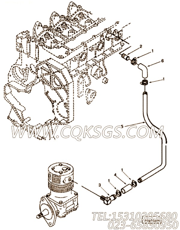 【软管接头】康明斯CUMMINS柴油机的3915182 软管接头