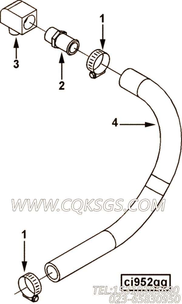 【模压管】康明斯CUMMINS柴油机的3939034 模压管
