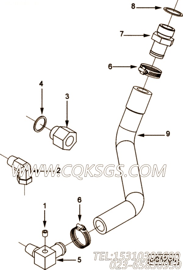 【模压管】康明斯CUMMINS柴油机的3970365 模压管