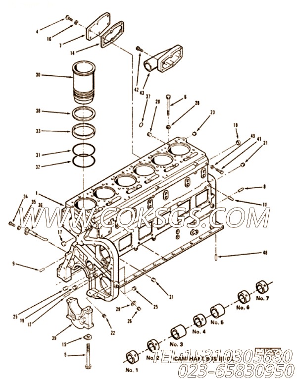 66292平垫圈,用于康明斯NTC-400柴油发动机基础件组,【可控震源车】配件