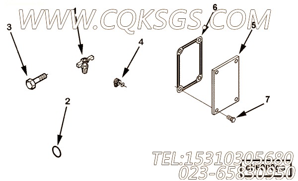【盖板】康明斯CUMMINS柴油机的3093305 盖板