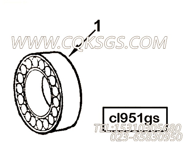 【柴油机ISZ480 40的离合器组】 康明斯一轴轴承,参数及图片