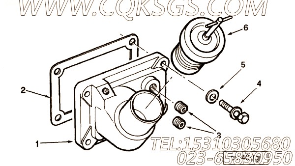 【加油支架】康明斯CUMMINS柴油机的BM60324 加油支架