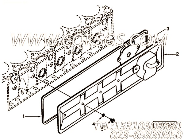【推杆盖】康明斯CUMMINS柴油机的3913255 推杆盖