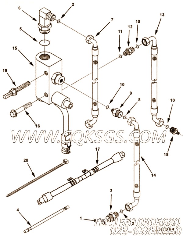 【阳性接头】康明斯CUMMINS柴油机的3397525 阳性接头
