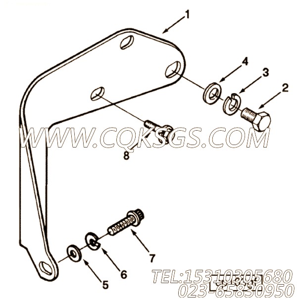 【空气压缩机支撑】康明斯CUMMINS柴油机的3256581 空气压缩机支撑
