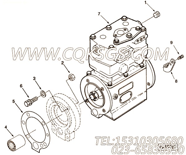 【空气压缩机】康明斯CUMMINS柴油机的3609997 空气压缩机