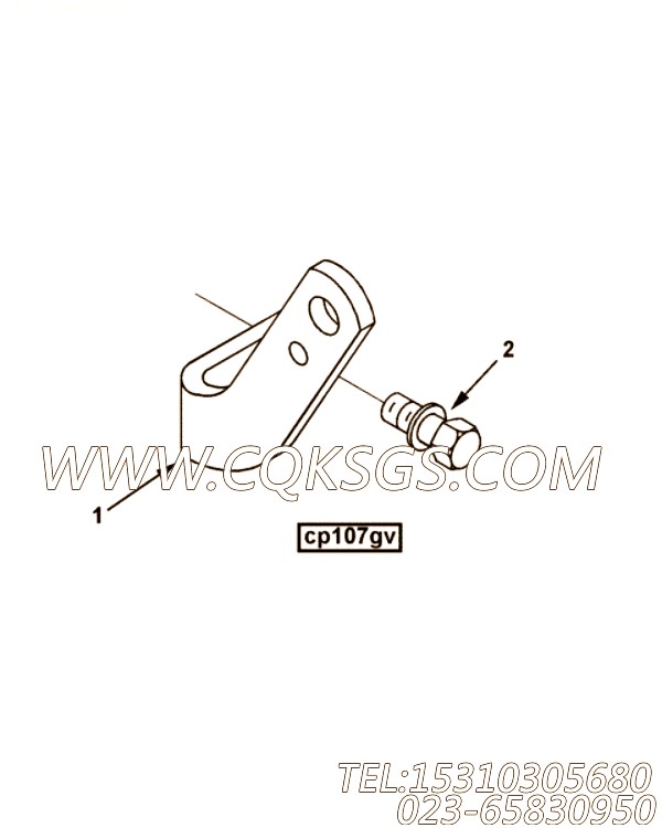 【空气压缩机支撑】康明斯CUMMINS柴油机的3412324 空气压缩机支撑