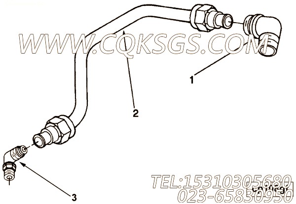 【CPR水出口管】康明斯CUMMINS柴油机的211707 CPR水出口管