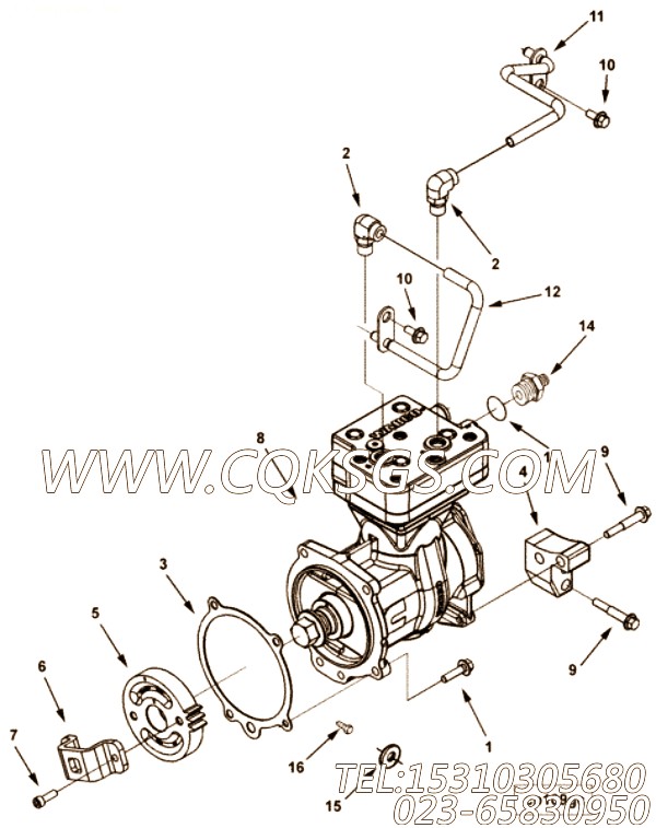 【柔性软管】康明斯CUMMINS柴油机的3102106 柔性软管
