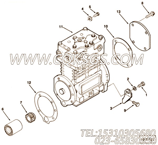 【盖板】康明斯CUMMINS柴油机的3060084 盖板