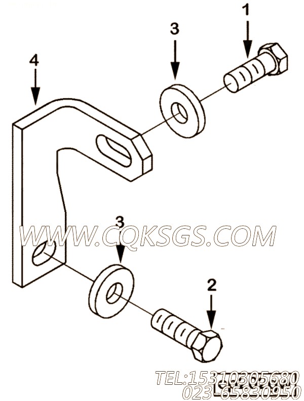【空气压缩机支撑】康明斯CUMMINS柴油机的3418007 空气压缩机支撑
