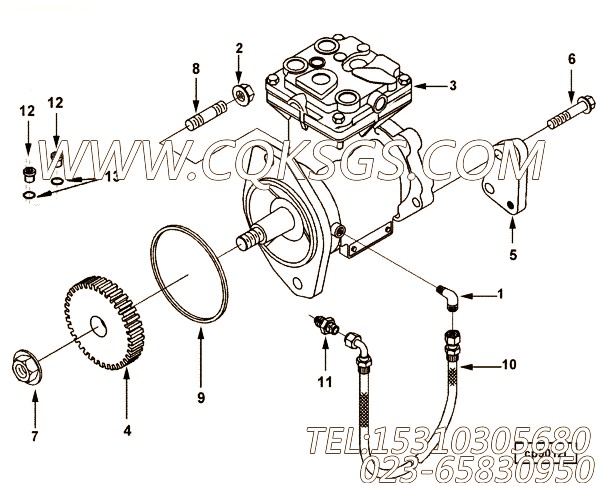 【空气压缩机支撑】康明斯CUMMINS柴油机的3948860 空气压缩机支撑