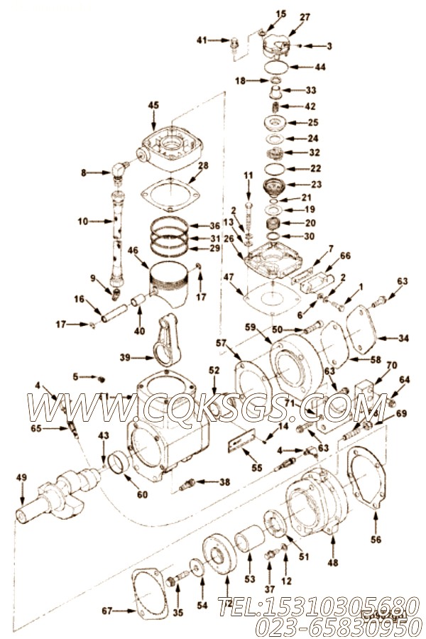 【发动机6CTA240的空压机组】 康明斯空压机,参数及图片