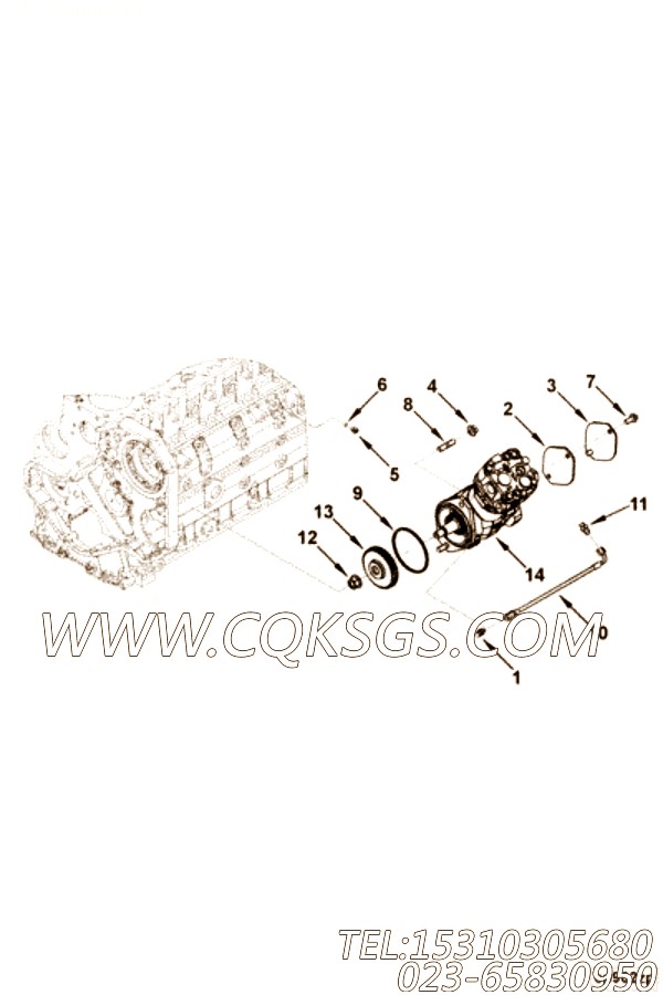 【空气压缩机】康明斯CUMMINS柴油机的3964007 空气压缩机