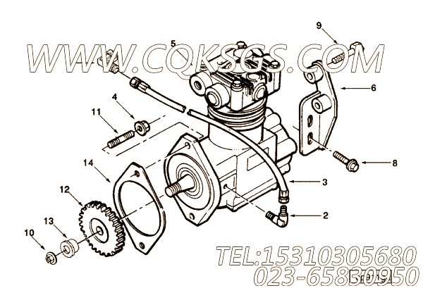 【空气压缩机】康明斯CUMMINS柴油机的3279158 空气压缩机