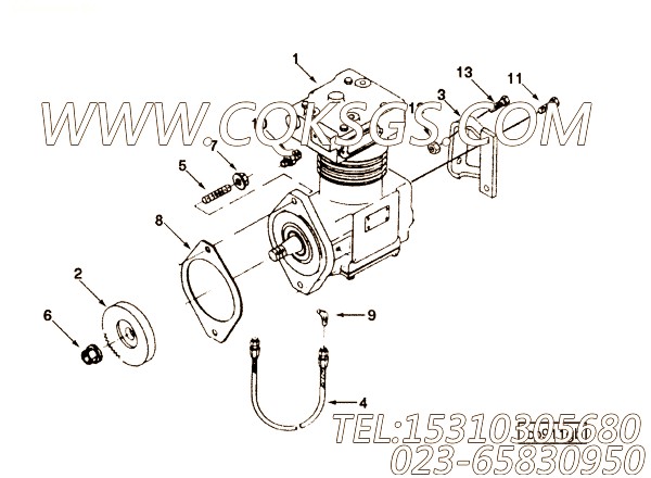 【空气压缩机支撑】康明斯CUMMINS柴油机的3279155 空气压缩机支撑