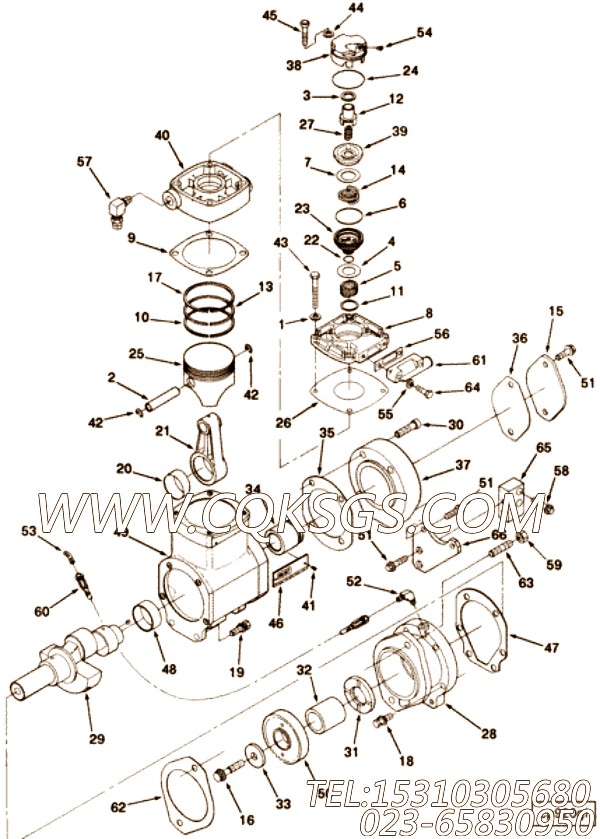 【空气压缩机】康明斯CUMMINS柴油机的3558023 空气压缩机