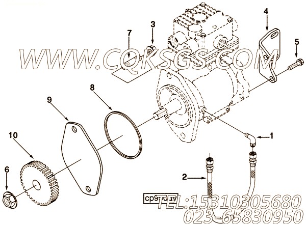 【空气压缩机支撑】康明斯CUMMINS柴油机的3281944 空气压缩机支撑
