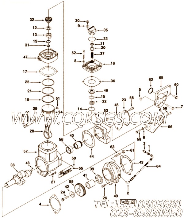 【空气压缩机】康明斯CUMMINS柴油机的3558204 空气压缩机