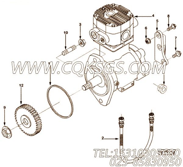 【燃油泵支持】康明斯CUMMINS柴油机的3281416 燃油泵支持
