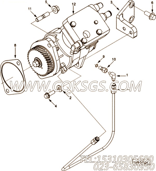 【空气压缩机】康明斯CUMMINS柴油机的3966428 空气压缩机