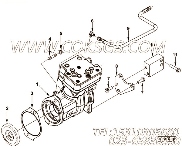 【空气压缩机】康明斯CUMMINS柴油机的4937461 空气压缩机