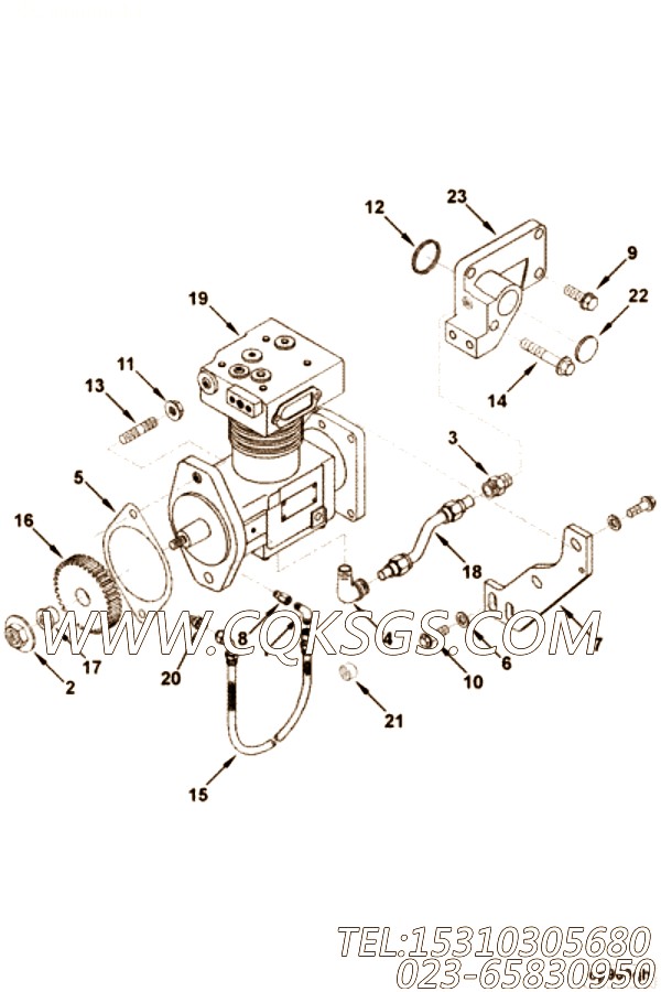 【空气压缩机支撑】康明斯CUMMINS柴油机的3924868 空气压缩机支撑