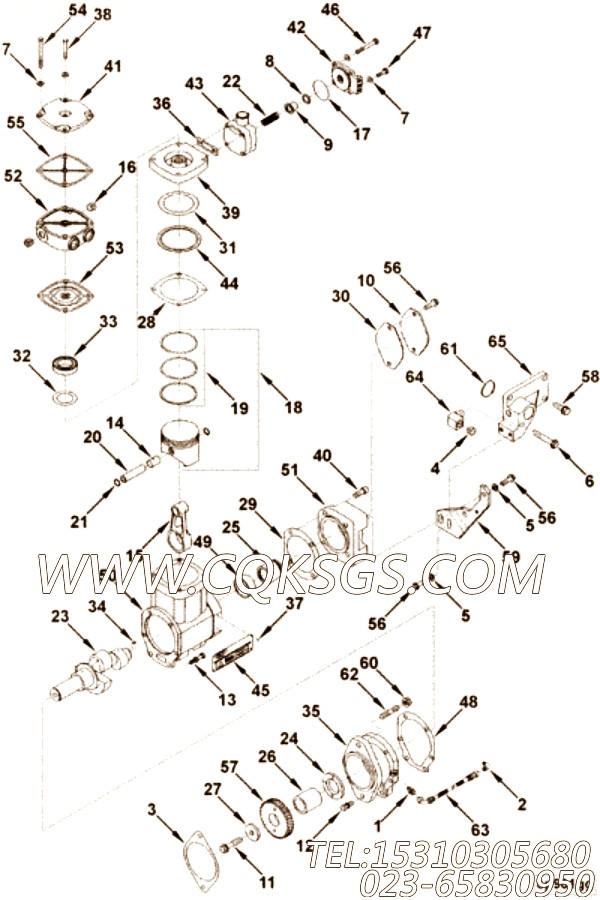 【空气压缩机】康明斯CUMMINS柴油机的3558209 空气压缩机