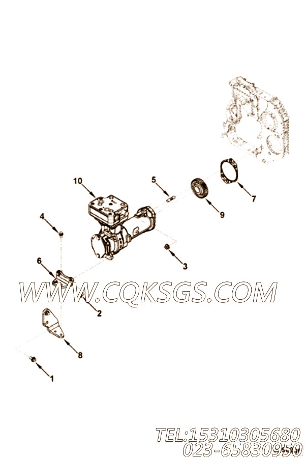 【空气压缩机】康明斯CUMMINS柴油机的5286959 空气压缩机