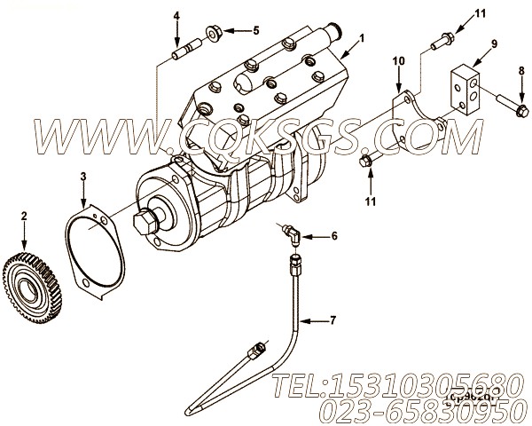【空气压缩机】康明斯CUMMINS柴油机的5272391 空气压缩机
