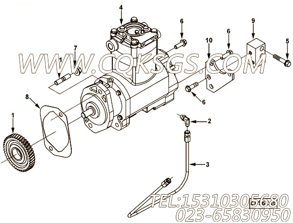 【引擎C230 33的空压机组】 康明斯组合软管,参数及图片