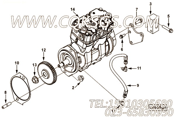 【空气压缩机】康明斯CUMMINS柴油机的4986287 空气压缩机