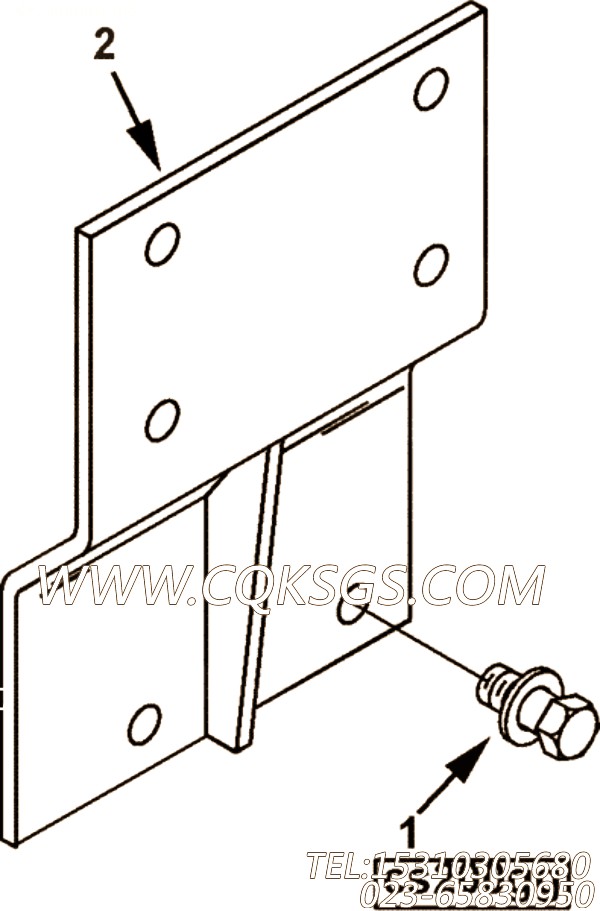 【空气净化器支架】康明斯CUMMINS柴油机的4004694 空气净化器支架