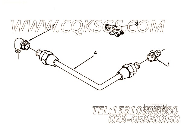 【CPR水进口管】康明斯CUMMINS柴油机的3002452 CPR水进口管