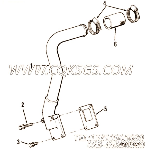 【调水连接】康明斯CUMMINS柴油机的3025808 调水连接
