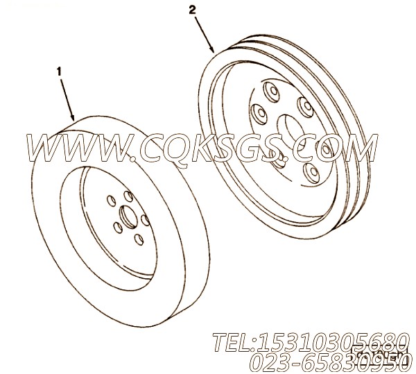 3010320曲轴皮带轮,用于康明斯NTA855-M350动力硅油减振器组,【船舶】配件