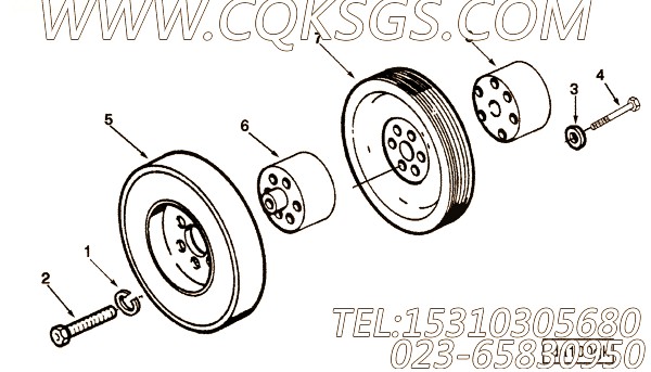 【曲轴皮带轮垫片】康明斯CUMMINS柴油机的709004 曲轴皮带轮垫片
